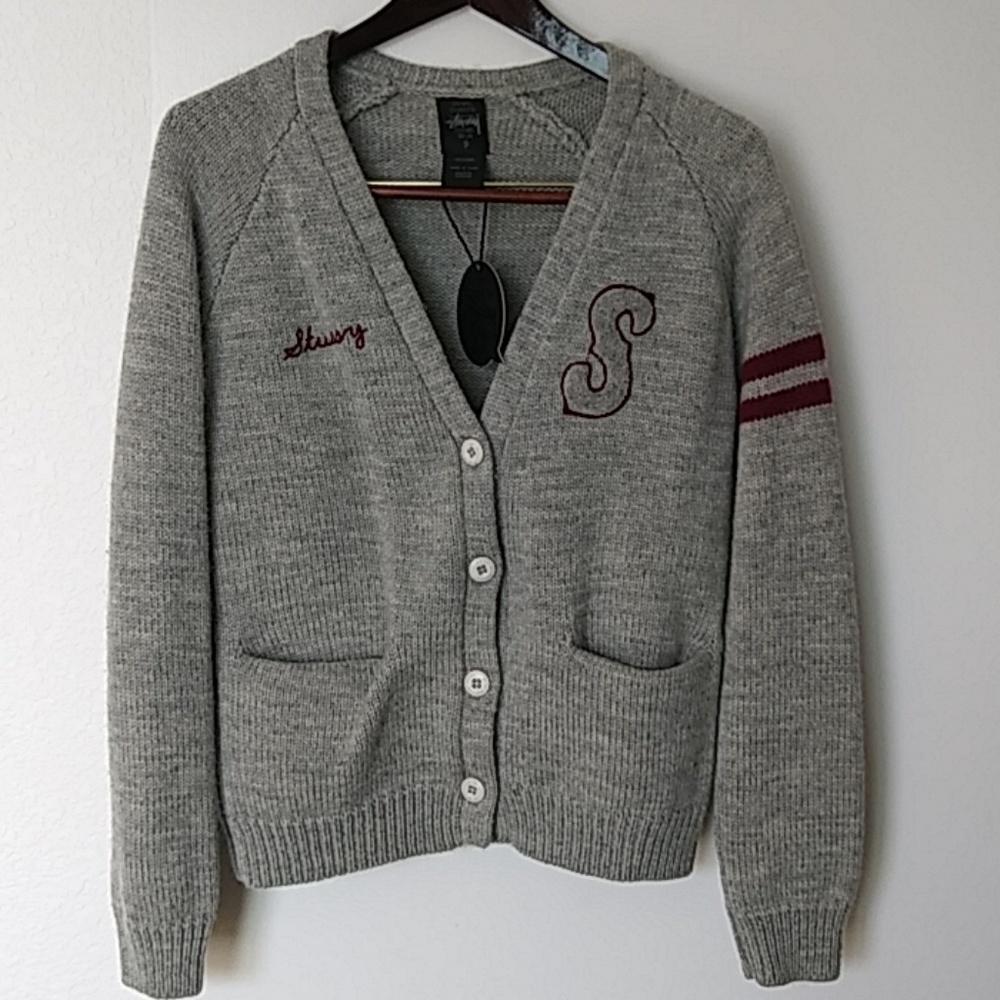 Stussy wool cardigan S